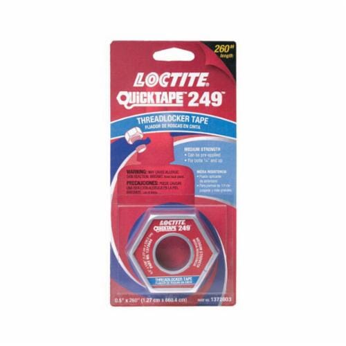 Loctite® 1372603 QuickTape™ 249™ Medium Strength Threadlocker Tape, 260 in L x 1/2 in W, Acrylic Adhesive